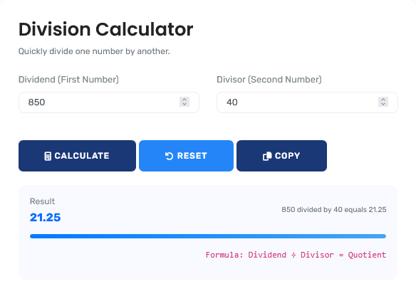 Free Online Division Calculator - Solve Division Problems with Quotients and Remainders